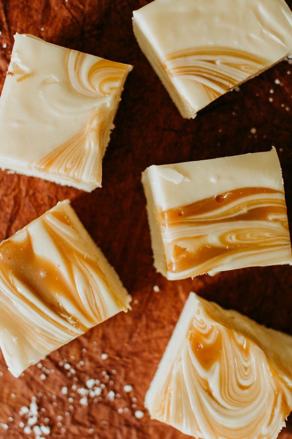 Bourbon Sea Salt Caramel flavored fudge