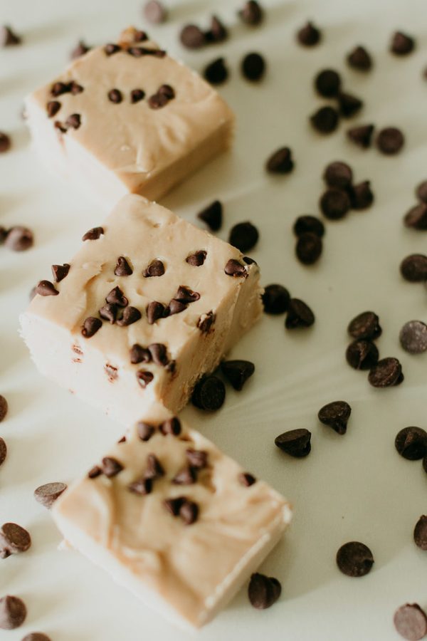 cookie dough fudge with chocolate chips added