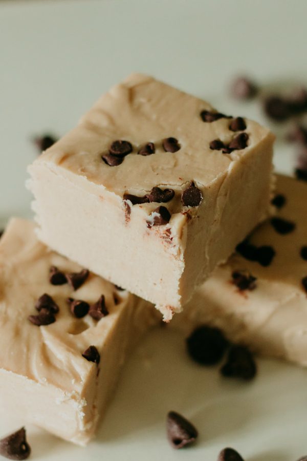 cookie dough fudge with chocolate chips added