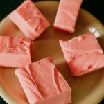 teaberry fudge arranged neatly on a plate