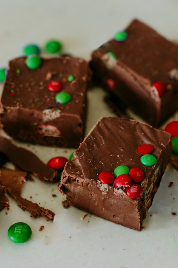 chocolate holiday mm, christmas chocolate mm fudge